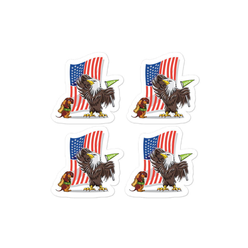 Eagle Dog Bubble-free stickers