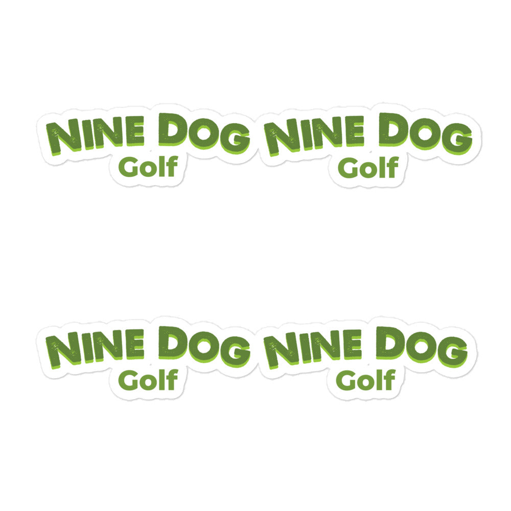 Nine Dog Golf Bubble-free stickers