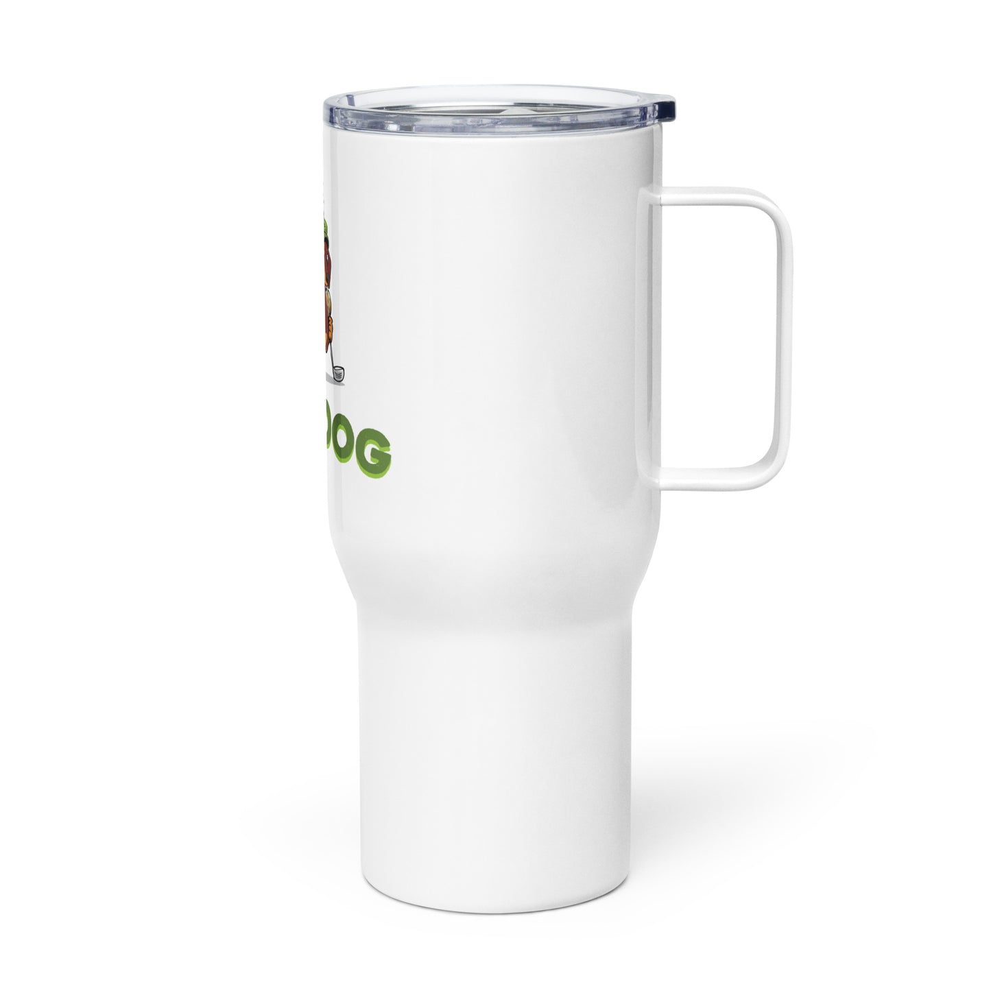 Travel mug with a handle