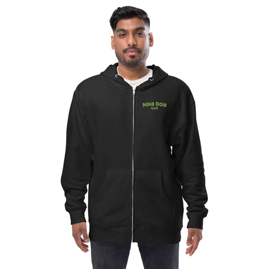 Nine Dog Golf Fleece zip up hoodie