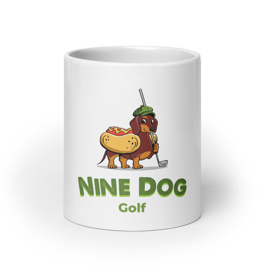 Nine Dog 20oz White Mug