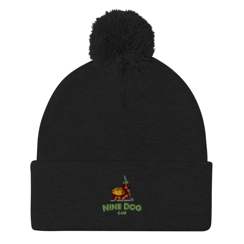 Nine Dog Pom-Pom Beanie (11 Color Options)