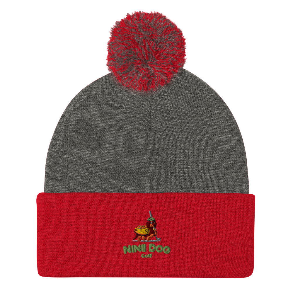 Nine Dog Pom-Pom Beanie (11 Color Options)