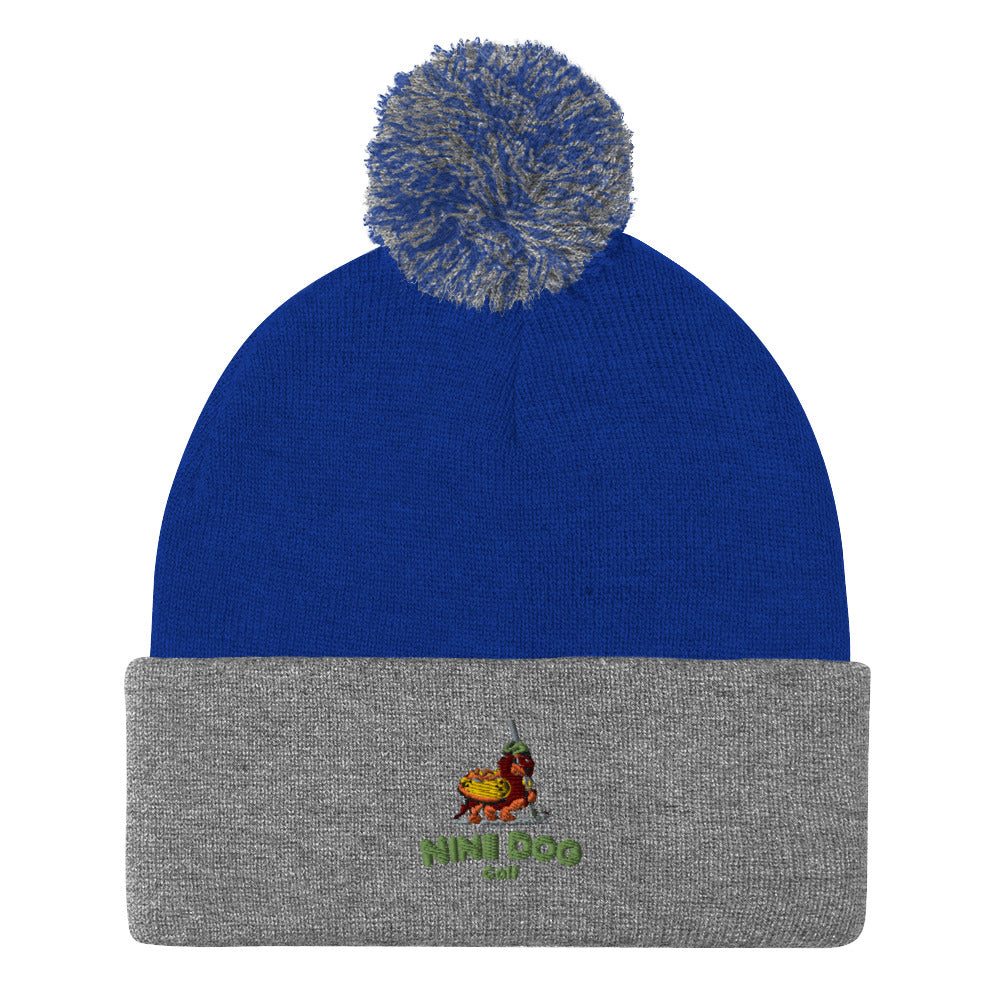 Nine Dog Pom-Pom Beanie (11 Color Options)